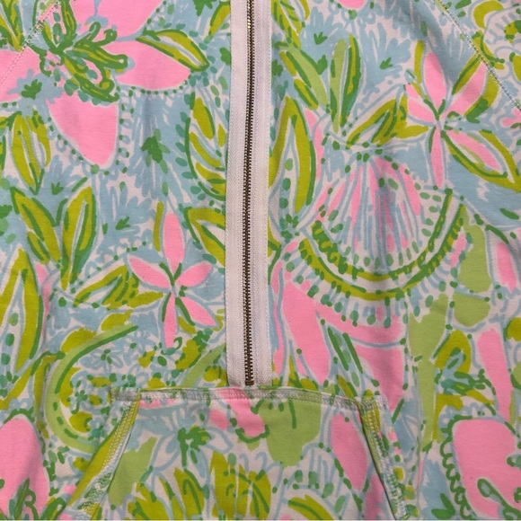 LILLY PULITZER Women's  HALF ZIP UP FLORAL JACKET SWEATSHIRT SIZE XS (b5 - Picture 5 of 11